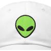 imageDALIX Alien Head Baseball Cap Mens and Womens HatWhite Neon Green