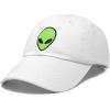 imageDALIX Alien Head Baseball Cap Mens and Womens HatWhite Neon Green