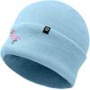imageDALIX Embroidered Flamingo Beanie Cap Cuffed Knit Hat WomenBaby Blue