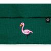 imageDALIX Embroidered Flamingo Beanie Cap Cuffed Knit Hat WomenGreen