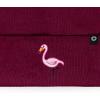 imageDALIX Embroidered Flamingo Beanie Cap Cuffed Knit Hat WomenMaroon