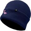 imageDALIX Embroidered Flamingo Beanie Cap Cuffed Knit Hat WomenNavy Blue