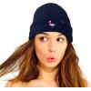 imageDALIX Embroidered Flamingo Beanie Cap Cuffed Knit Hat WomenNavy Blue