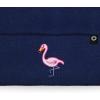 imageDALIX Embroidered Flamingo Beanie Cap Cuffed Knit Hat WomenNavy Blue