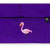 imageDALIX Embroidered Flamingo Beanie Cap Cuffed Knit Hat WomenPurple