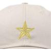 imageDALIX Gold Star Embroidered Dad Cap Cotton Baseball Hat WomenBeige