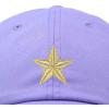 imageDALIX Gold Star Embroidered Dad Cap Cotton Baseball Hat WomenLavender