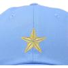 imageDALIX Gold Star Embroidered Dad Cap Cotton Baseball Hat WomenLight Blue