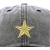 imageDALIX Gold Star Embroidered Dad Cap Cotton Baseball Hat WomenWashed Black
