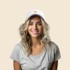 imageDALIX Gold Star Embroidered Dad Cap Cotton Baseball Hat WomenWhite