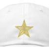 imageDALIX Gold Star Embroidered Dad Cap Cotton Baseball Hat WomenWhite