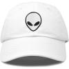 imageDALIX Alien Head Baseball Cap Mens and Womens HatWhite