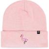 imageDALIX Embroidered Flamingo Beanie Cap Cuffed Knit Hat WomenPink
