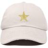 imageDALIX Gold Star Embroidered Dad Cap Cotton Baseball Hat WomenBeige