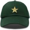 imageDALIX Gold Star Embroidered Dad Cap Cotton Baseball Hat WomenDark Green