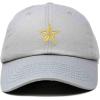 imageDALIX Gold Star Embroidered Dad Cap Cotton Baseball Hat WomenGray