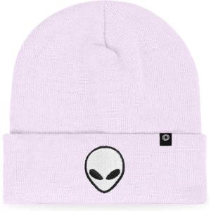 imageDALIX Alien Embroidered Beanie Hat Knit Cap Cold Weather MensLavender