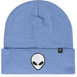 imageDALIX Alien Embroidered Beanie Hat Knit Cap Cold Weather MensPeriwinkle
