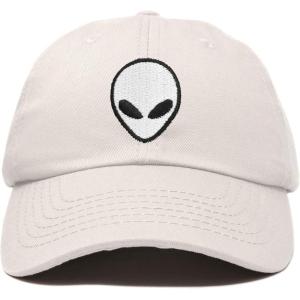 imageDALIX Alien Head Baseball Cap Mens and Womens HatBeige