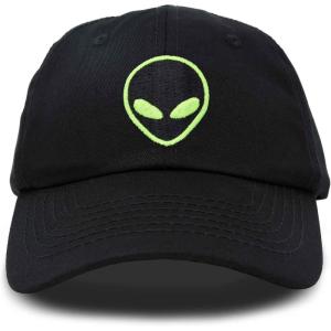 imageDALIX Alien Head Baseball Cap Mens and Womens HatBlack