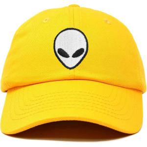 imageDALIX Alien Head Baseball Cap Mens and Womens HatGold