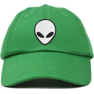 imageDALIX Alien Head Baseball Cap Mens and Womens HatKelly Green