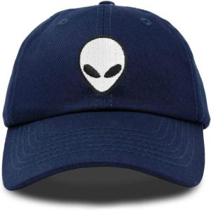 imageDALIX Alien Head Baseball Cap Mens and Womens HatNavy Blue