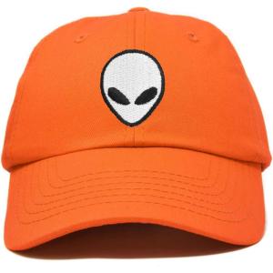 imageDALIX Alien Head Baseball Cap Mens and Womens HatOrange