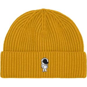 imageDALIX Astronaut Fisherman Beanie Hat Winter Knit Cuffed Watch Cap MensMustard