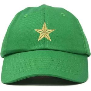 imageDALIX Gold Star Embroidered Dad Cap Cotton Baseball Hat WomenKelly Green