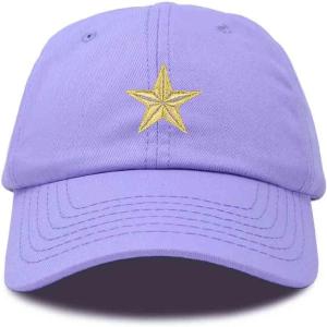 imageDALIX Gold Star Embroidered Dad Cap Cotton Baseball Hat WomenLavender