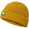 imageDALIX Alien Fisherman Beanie Hat Winter Knit Cuffed Watch Cap MensMustard