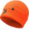 imageDALIX Chill Touch Embroidered Skeleton Winter Beanie Hat Knit Cap Cold Weather MensNeon Orange