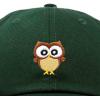imageDALIX Cute Owl Embroidered Dad Cap Cotton Baseball Hat WomenDark Green
