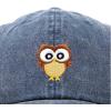 imageDALIX Cute Owl Embroidered Dad Cap Cotton Baseball Hat WomenWashed Navy