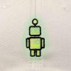 imageDALIX Robot Embroidered Glow in The Dark Hat Dad Hat Cotton Baseball CapBeige