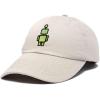 imageDALIX Robot Embroidered Glow in The Dark Hat Dad Hat Cotton Baseball CapBeige