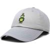 imageDALIX Robot Embroidered Glow in The Dark Hat Dad Hat Cotton Baseball CapGray
