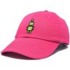 imageDALIX Robot Embroidered Glow in The Dark Hat Dad Hat Cotton Baseball CapHot Pink