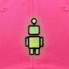 imageDALIX Robot Embroidered Glow in The Dark Hat Dad Hat Cotton Baseball CapHot Pink
