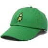 imageDALIX Robot Embroidered Glow in The Dark Hat Dad Hat Cotton Baseball CapKelly Green