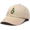imageDALIX Robot Embroidered Glow in The Dark Hat Dad Hat Cotton Baseball CapKhaki