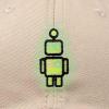 imageDALIX Robot Embroidered Glow in The Dark Hat Dad Hat Cotton Baseball CapKhaki