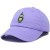 imageDALIX Robot Embroidered Glow in The Dark Hat Dad Hat Cotton Baseball CapLavender