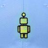 imageDALIX Robot Embroidered Glow in The Dark Hat Dad Hat Cotton Baseball CapLight Blue