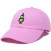 imageDALIX Robot Embroidered Glow in The Dark Hat Dad Hat Cotton Baseball CapLight Pink