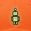 imageDALIX Robot Embroidered Glow in The Dark Hat Dad Hat Cotton Baseball CapOrange