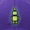imageDALIX Robot Embroidered Glow in The Dark Hat Dad Hat Cotton Baseball CapPurple