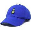imageDALIX Robot Embroidered Glow in The Dark Hat Dad Hat Cotton Baseball CapRoyal Blue