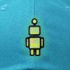 imageDALIX Robot Embroidered Glow in The Dark Hat Dad Hat Cotton Baseball CapTeal
